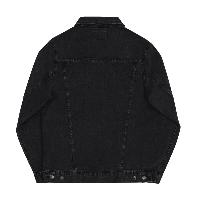 unisex denim jacket black denim back 67291aac6e942